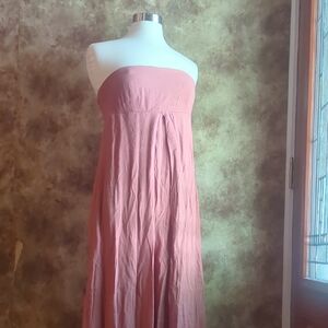 Elegant Pink Strapless Jumpsuit